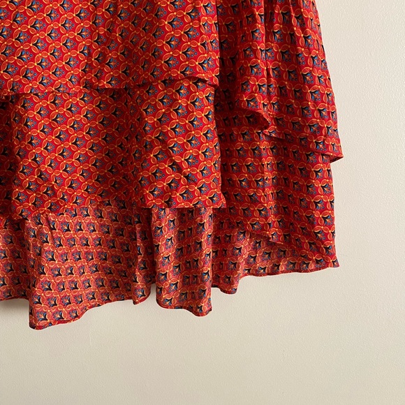 1 State Red Floral ruffly, short and long skirt. - Picture 2 of 4